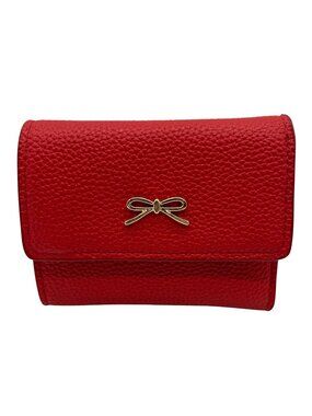 On 34th Boxed Red Faux Leather Maddynn Wallet & Heart Bag Charm